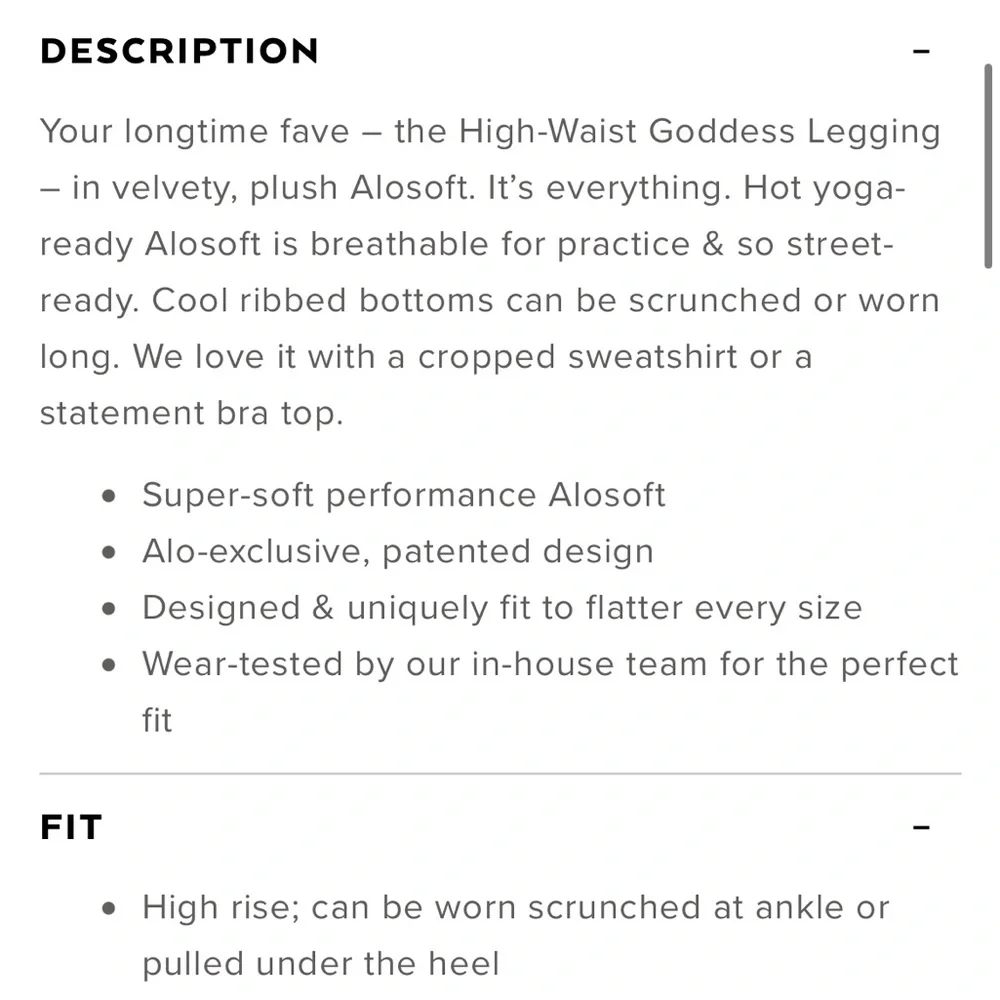 Alo Yoga High-Waist Alosoft Goddess Legging